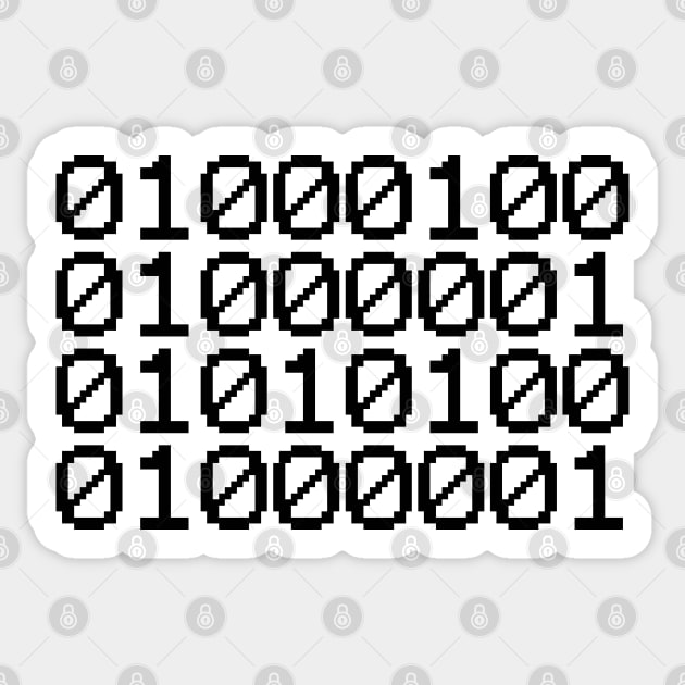 BINARY DATA Sticker by tinybiscuits